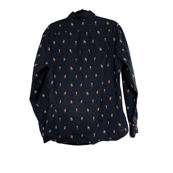 J. Crew Men's M Blue Graphic Print Slim Fit Long Sleeve Shirt - Picture 6 of 6